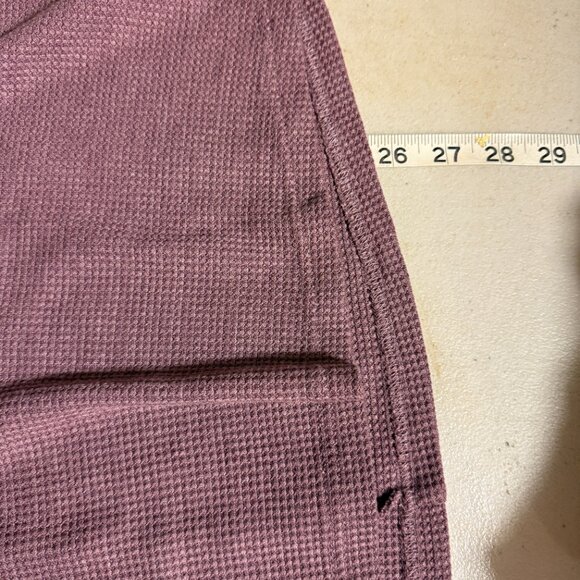 Hope Waffle Knit Button Neck Long Sleeve Top | Mauve Purple Pullover | Size Larg - Picture 9 of 9